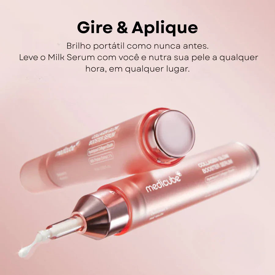 Medicube Sérum Lácteo com colágeno hidrolisado e ceramida NP para fortalecimento da pele.