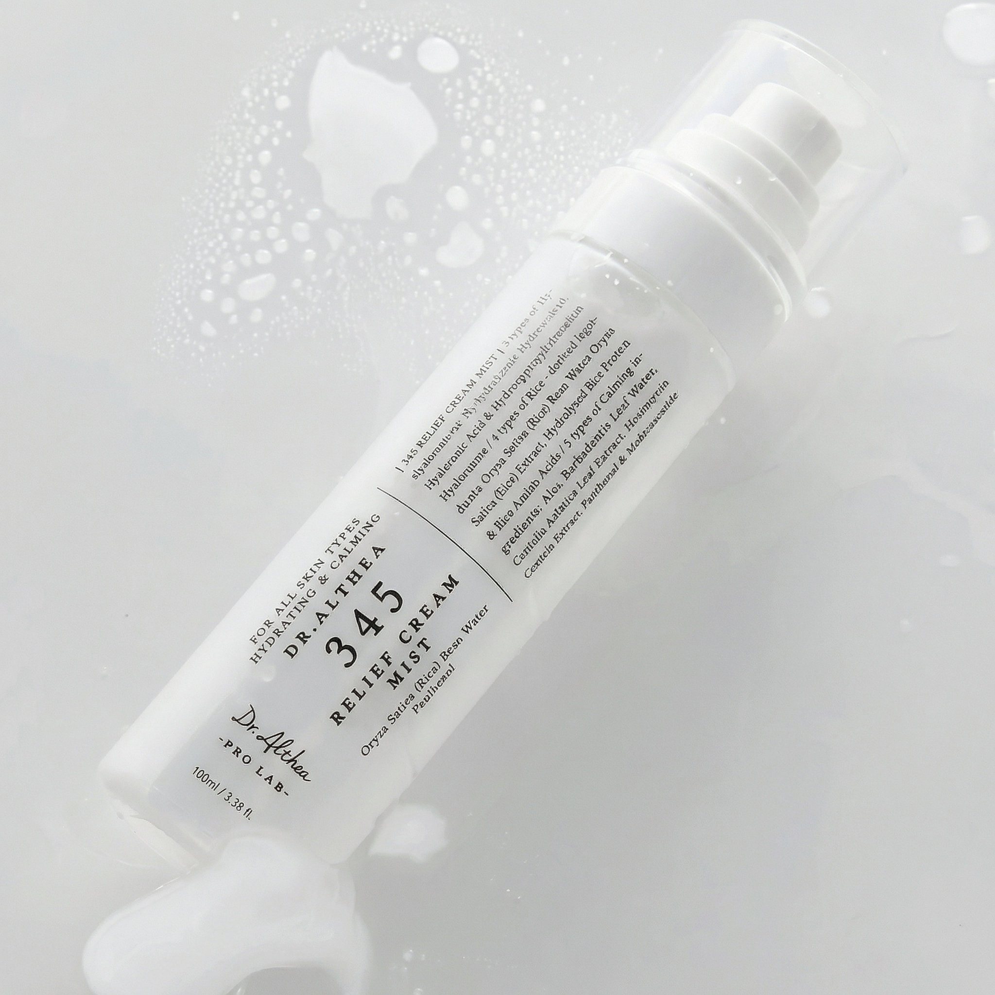 345 Relief Cream Mist auxilia na hidratação profunda e sensação de frescor da pele.