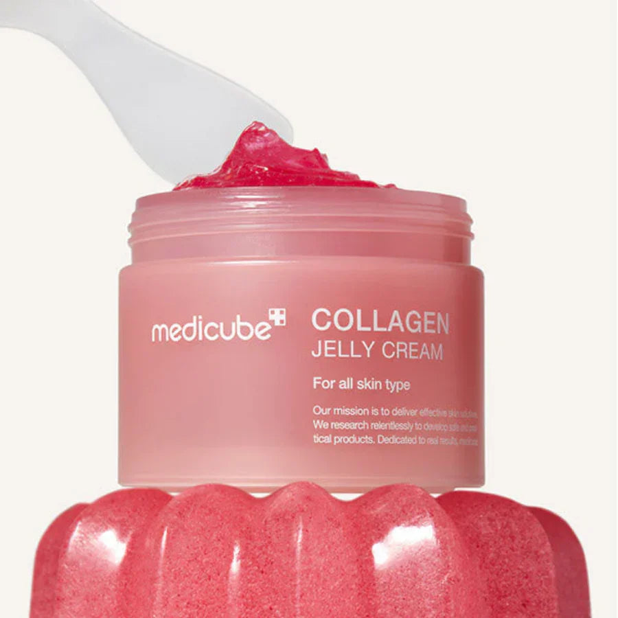 Gel hidratante facial Medicube com colágeno hidrolisado e esqualano vegetal.