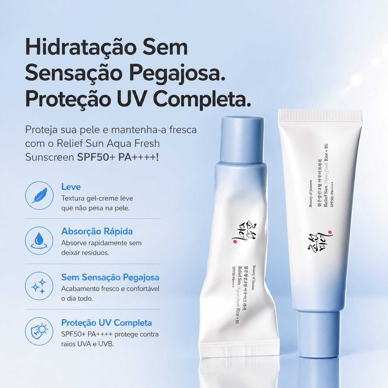 Beauty of Joseon Rice B5 proteção solar facial coreana