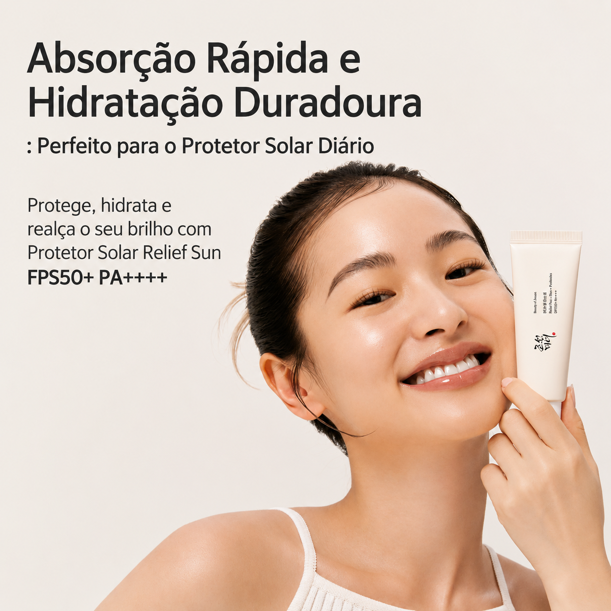 Protetor solar hidratante Beauty of Joseon FPS50+ para uso diário