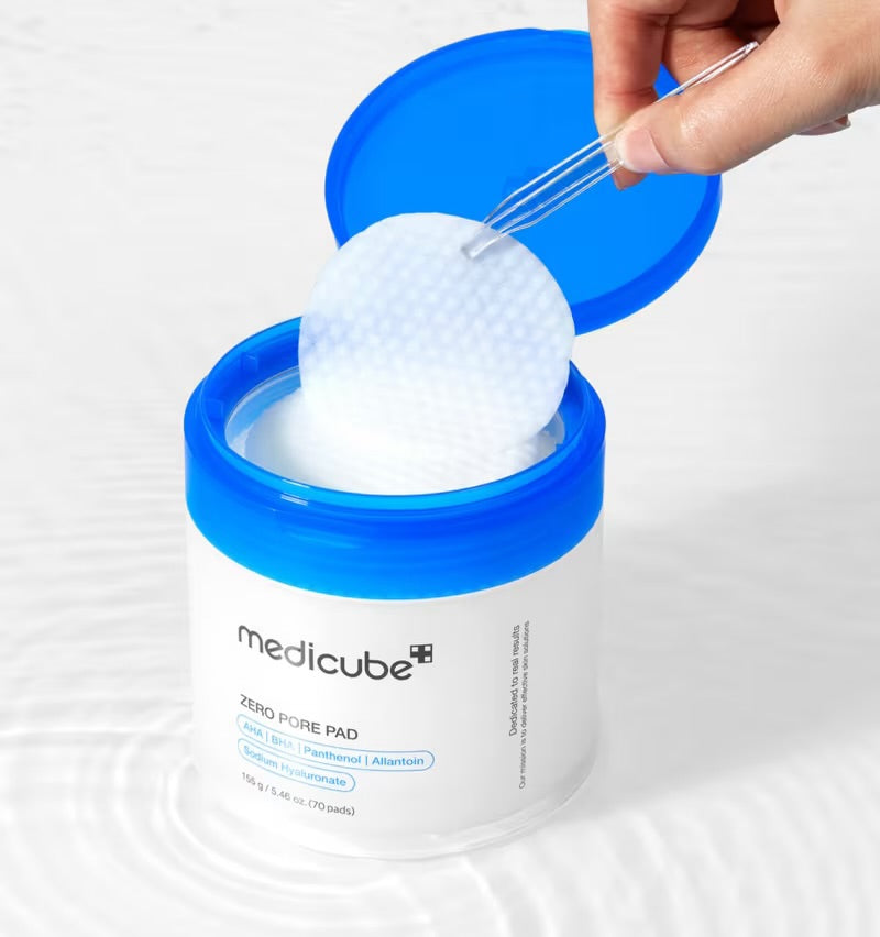 Medicube Zero Pore Pad auxiliando na redução da aparência dos poros dilatados