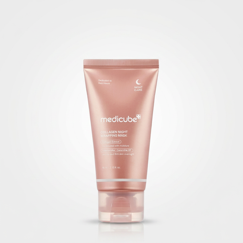 Máscara Noturna Medicube de Colágeno para hidratação intensa, elasticidade e firmeza da pele.