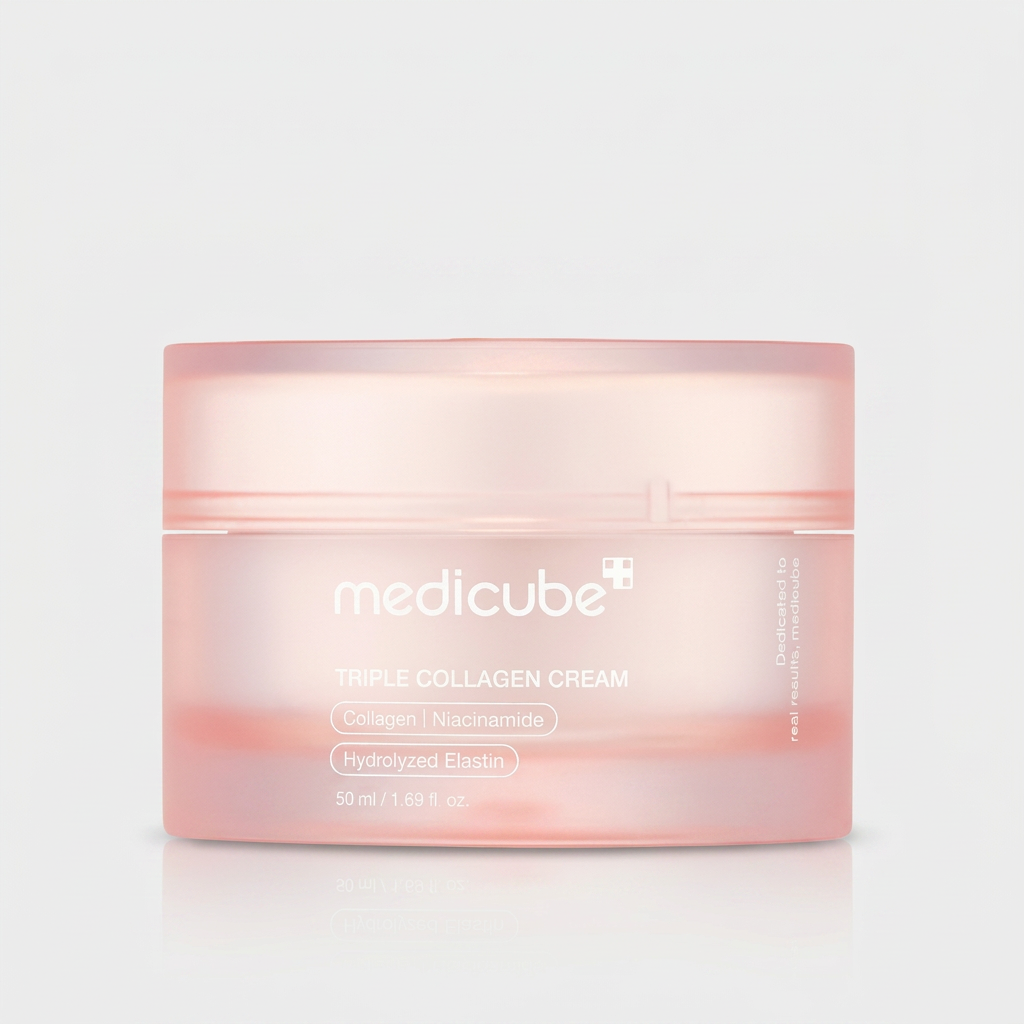 Creme Triplo Colágeno Medicube para hidratação profunda, firmeza e elasticidade da pele.