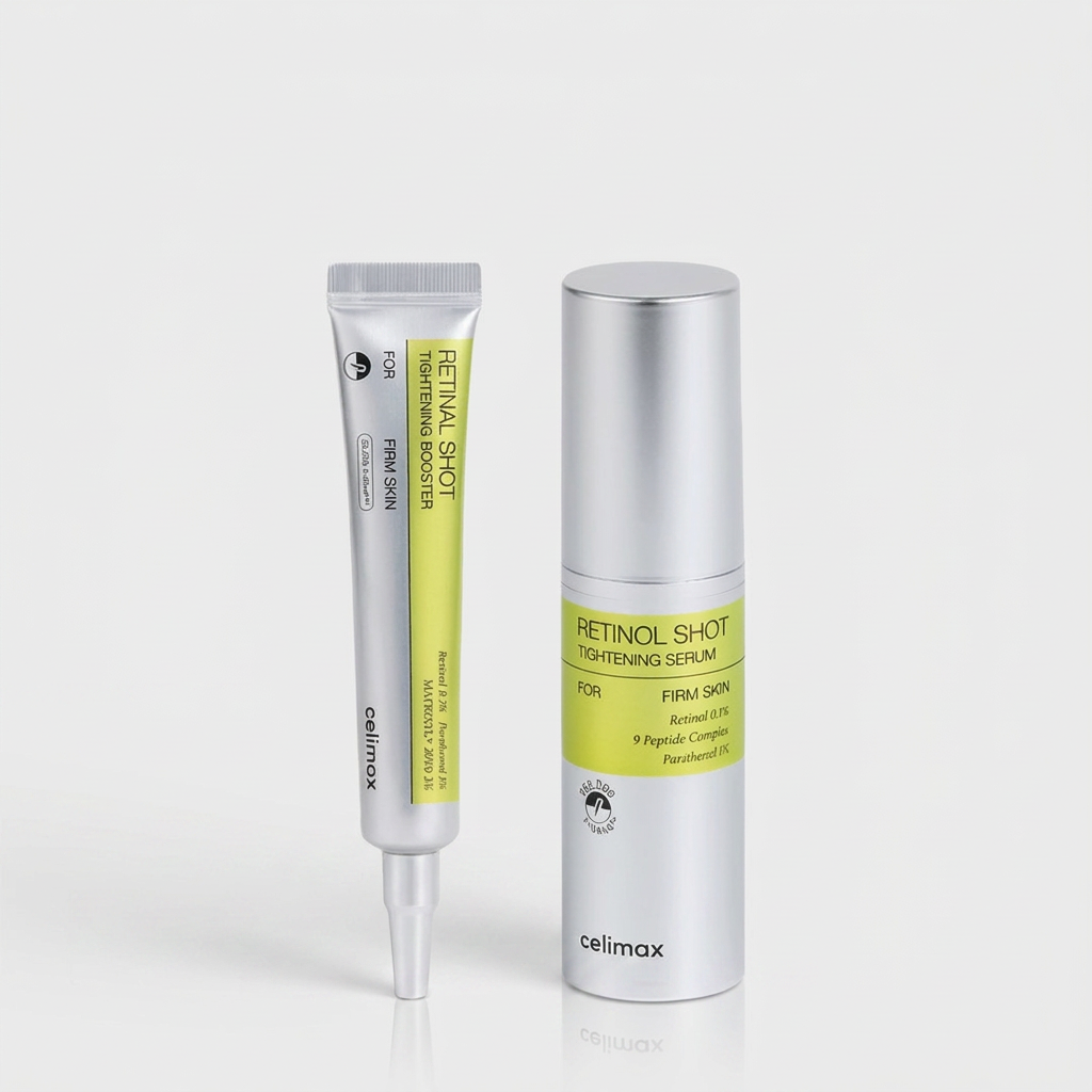 Kit Celimax Vita A Firmador com retinol e retinal para firmeza e renovação da pele.