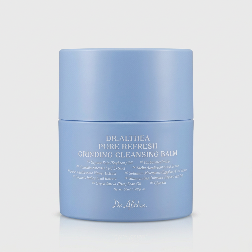 Bálsamo de Limpeza Esfoliante Refrescante para poros e remoção de maquiagem facial.