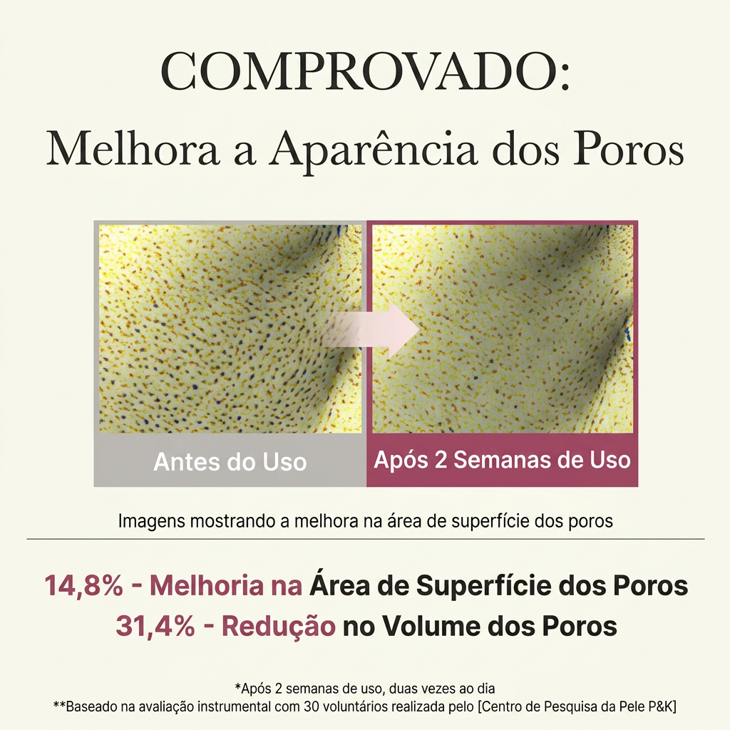 Sérum facial para reduzir linhas finas e poros