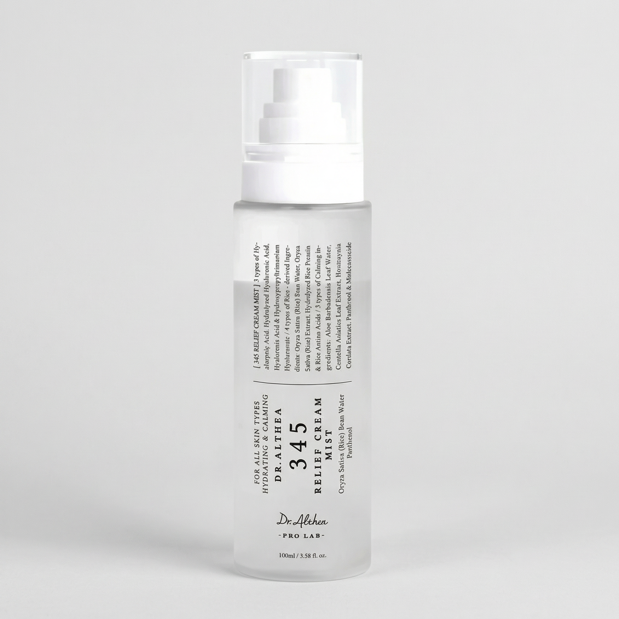 Spray hidratante facial com centella asiática e pantenol para pele equilibrada e macia.