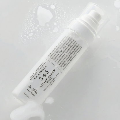 345 Relief Cream Mist auxilia na hidratação profunda e sensação de frescor da pele.