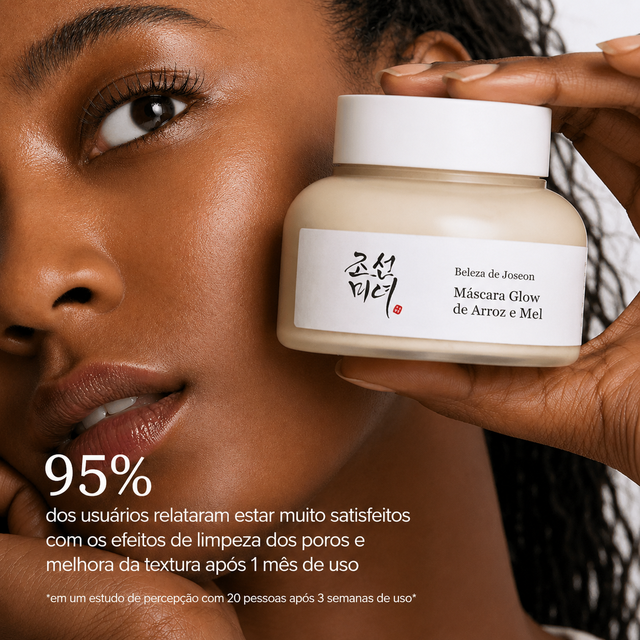 Máscara facial para hidratação e luminosidade da pele