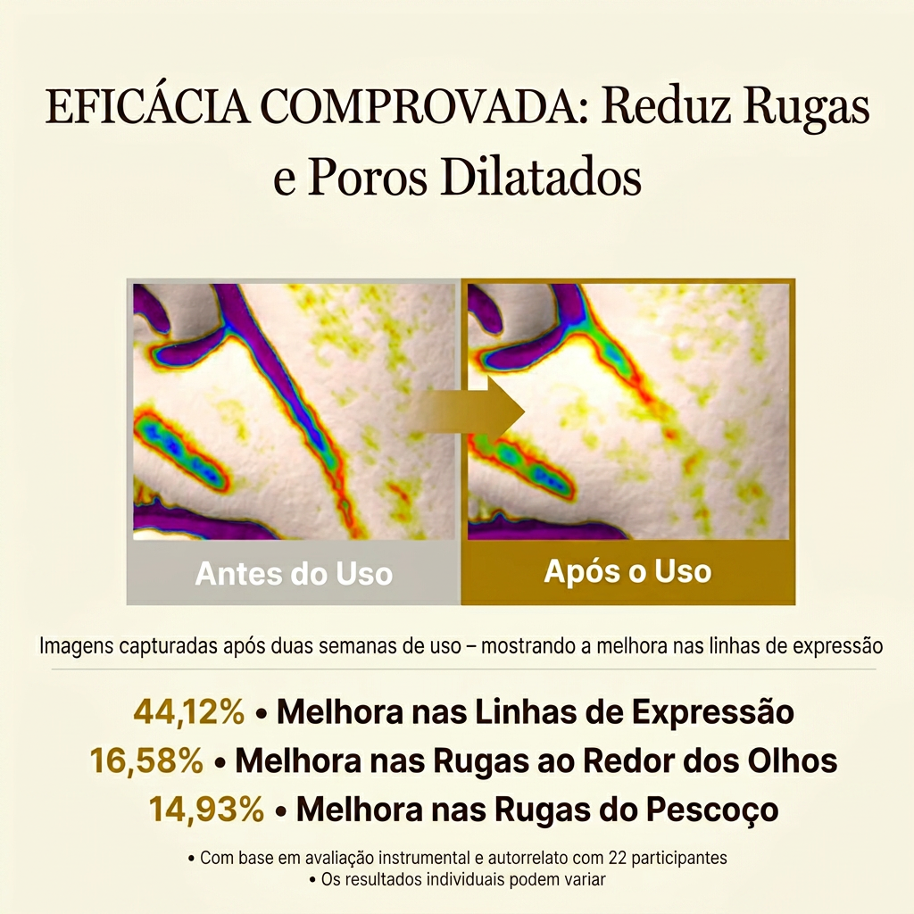 Sérum facial com retinal e ectoína para pele revitalizada