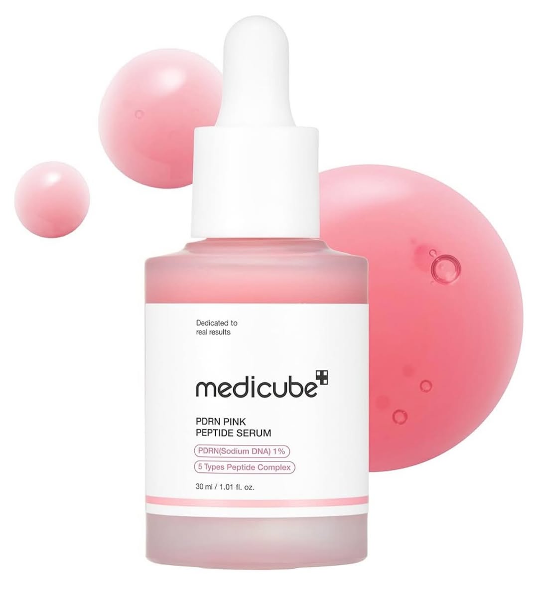 Medicube PDRN Pink Peptide auxilia na firmeza, brilho natural e cuidado antissinais da pele.