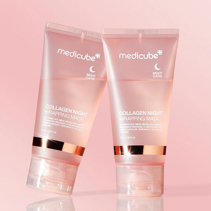 Máscara noturna peel-off Medicube com niacinamida e ceramidas para pele macia e luminosa.