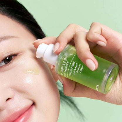 Ampola facial Celimax com extrato de Noni e antioxidantes para pele luminosa e saudável.