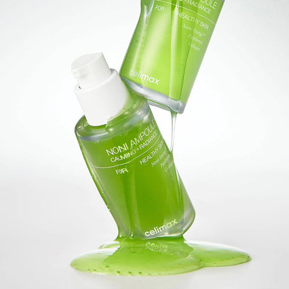 Ampola facial Celimax com adenosina e óleos botânicos para firmeza e maciez da pele.