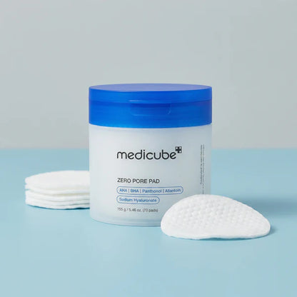 Medicube Zero Pore Pad com dupla textura para esfoliação suave e tonificação da pele