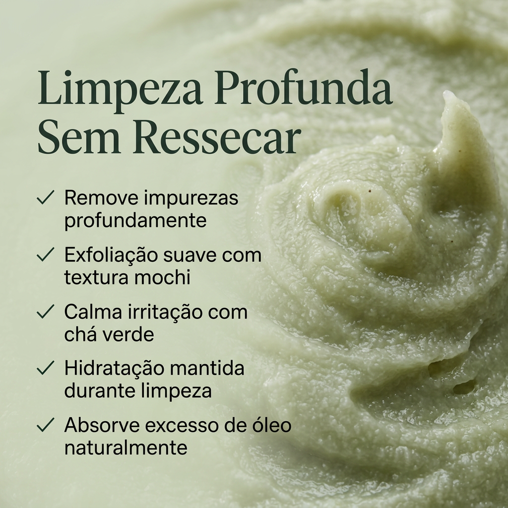 Pode ser usado como limpador ou máscara facial.