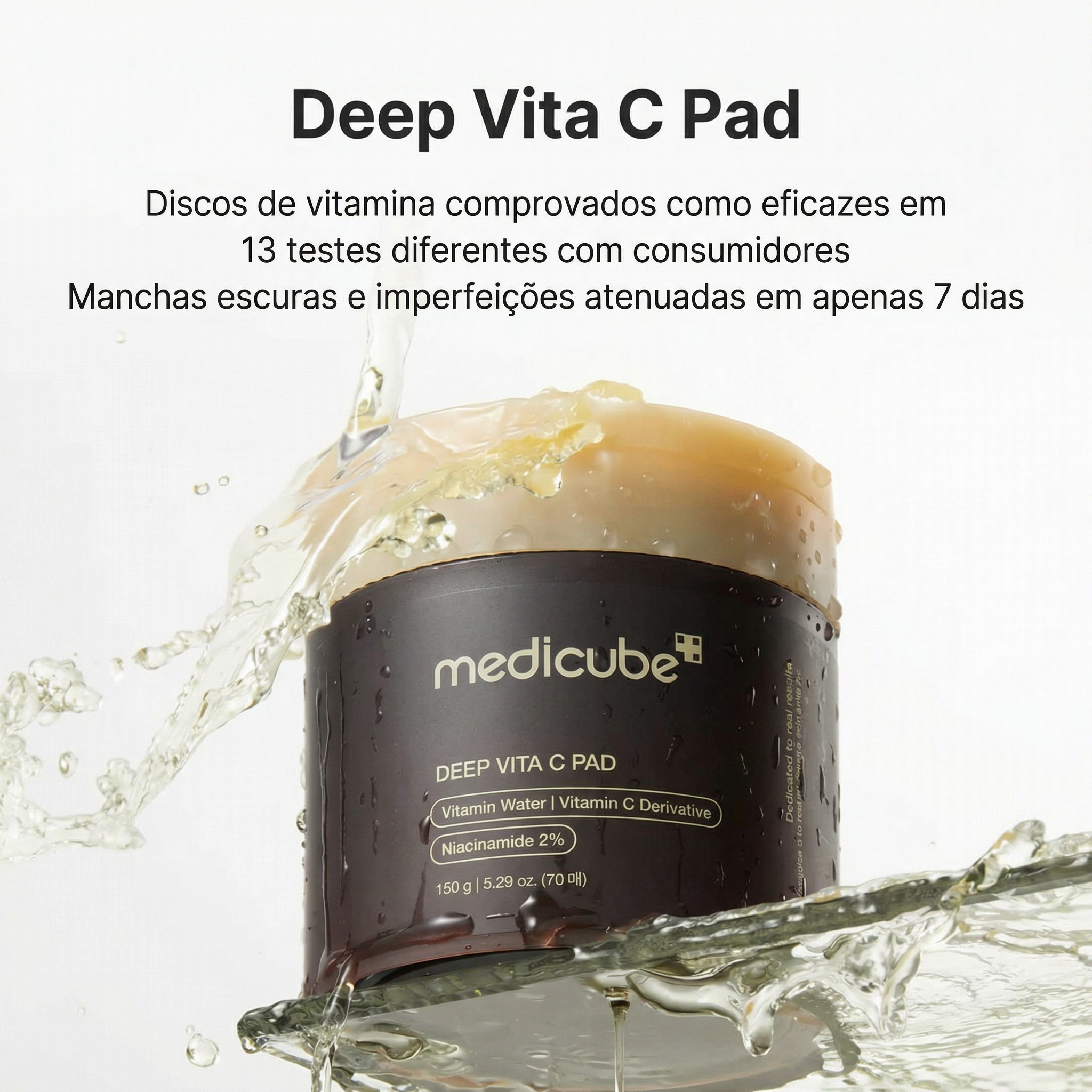 Medicube Discos de Vitamina C para Manchas e Iluminação da Pele