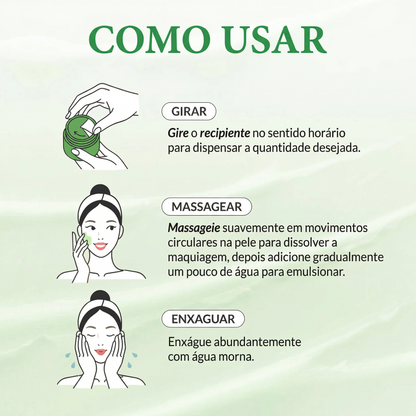 Cleanser facial hidratante com óleos vegetais nutritivos para pele macia e equilibrada.
