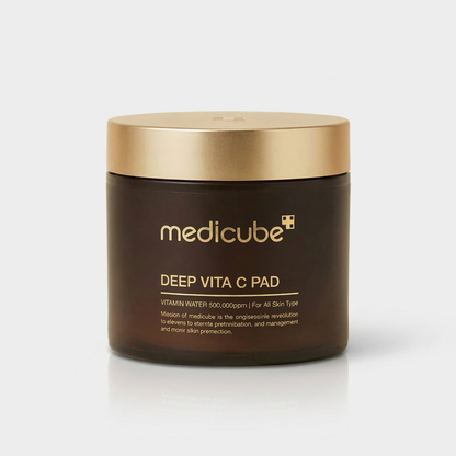 Discos Iluminadores Medicube com vitamina C para luminosidade e uniformização da pele.