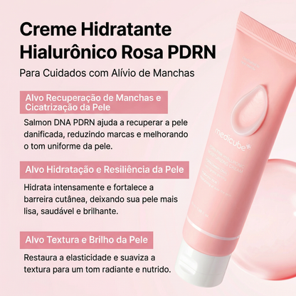 Medicube Creme Facial Rosa com peptídeos para fortalecer a barreira cutânea e revitalizar a pele.
